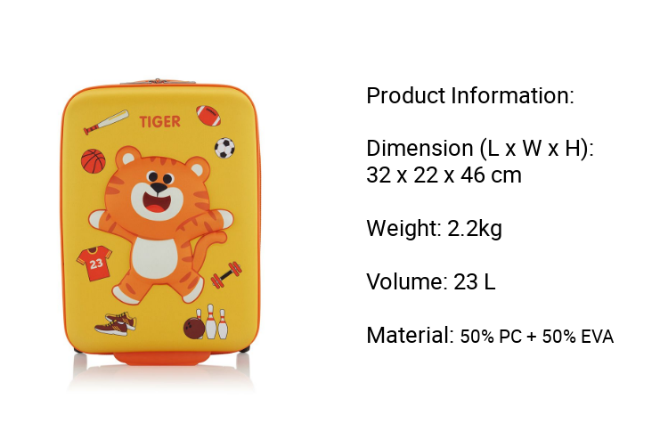 American Tourister Kiztopia Upright 47/17 TSA (Tiger)