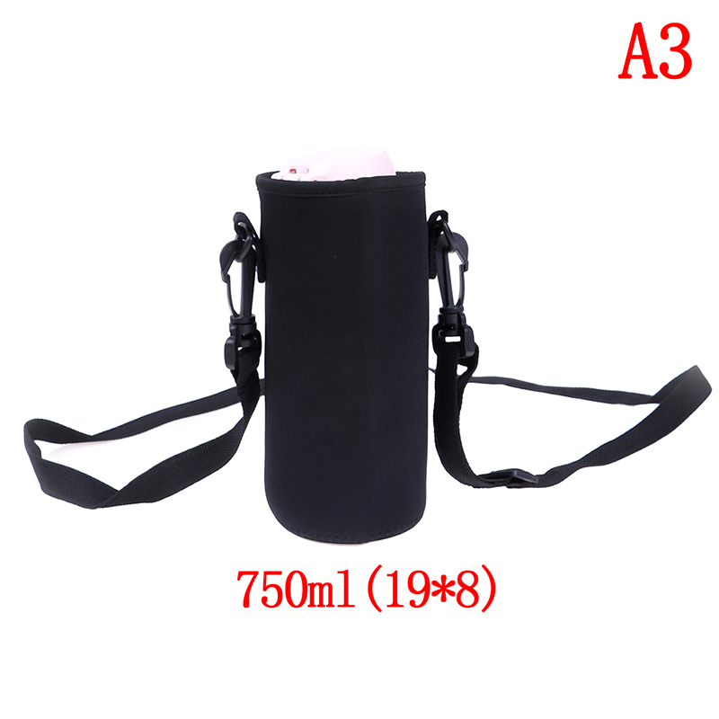[TM Store] 420ml-1500ml Water Bottle Carrier Insulated Cover Bag Holder Strap Travel - 3