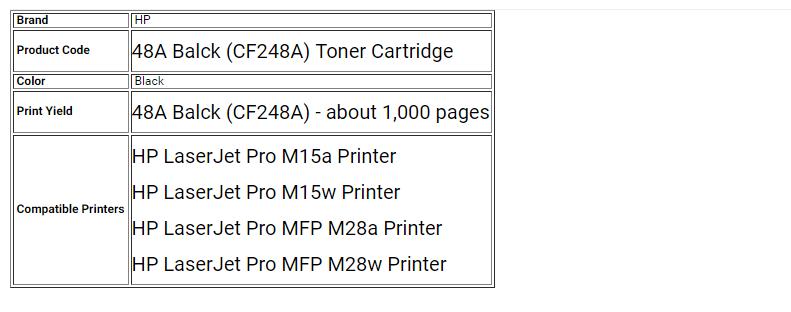 m15a printer toner
