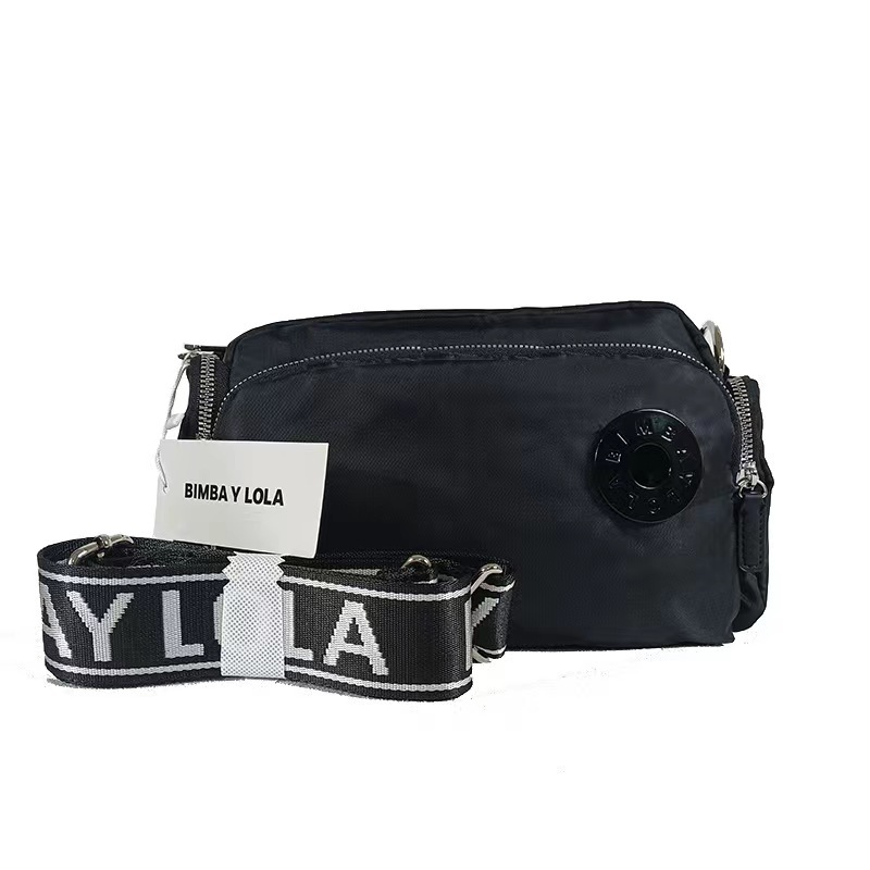 New Spain 2023Bimba Y Lola Nylola nylon solid color womens bag small bag shoulder crossbody bag