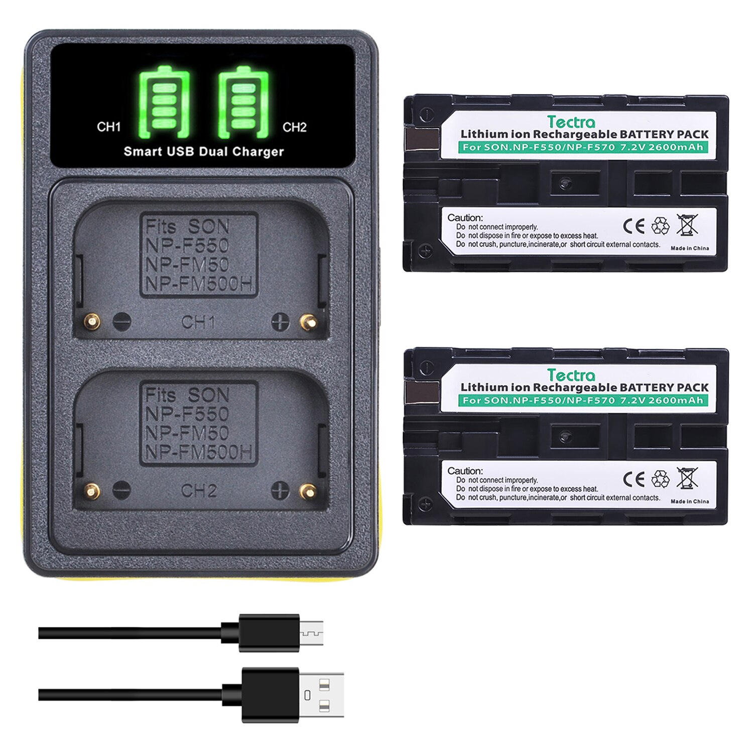 2600mah np-f550 np-f570 batteries+led charger for sony np-f750 np-f770 np-f960 np-f970 np-fm500h qm91d tru47e cr-vx2000 np-f930