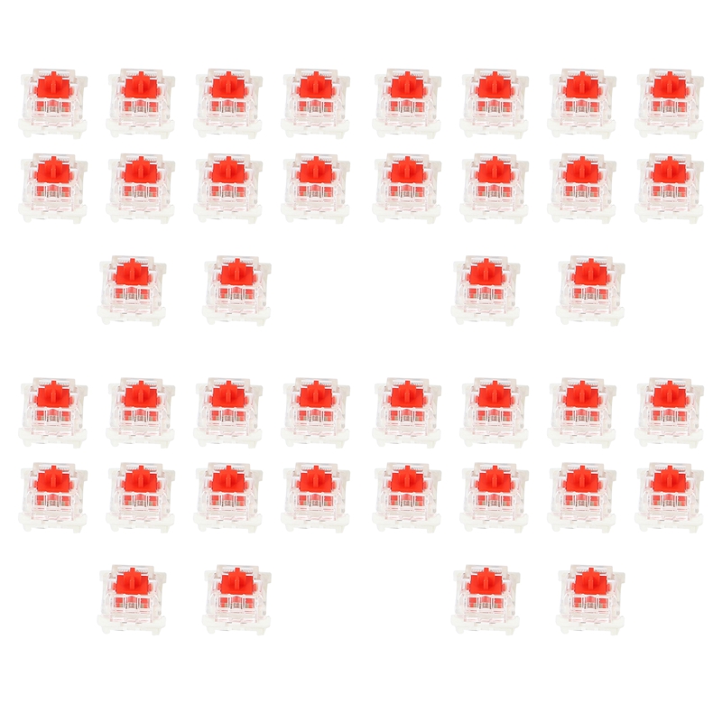40Pcs Plastic For Cherry Red 3 Pin MX RGB Mechanical Switch Keyboard Replacement