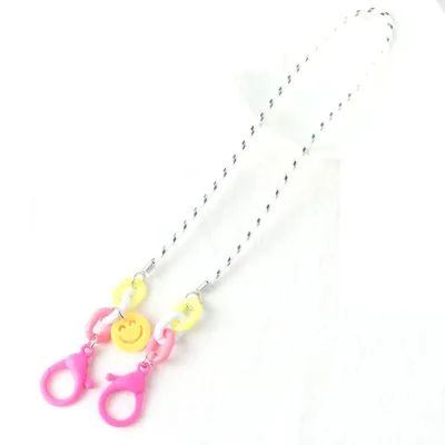 NIQUE Cute Boys Girls Adjustable Smiley Shape Glasses Neck Lanyards Anti-lost Chain Glasses Chain Glasses Rope (9)