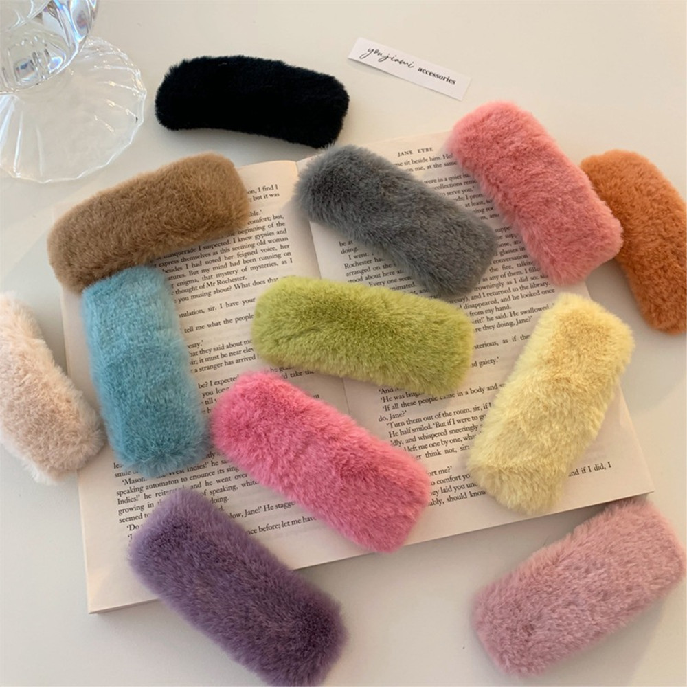 GVGSX9N Fashion Sweet Faux Rabbit Fur Hair Accessories Hair Clips Ornaments Headdress Barrettes Plush Hairpin