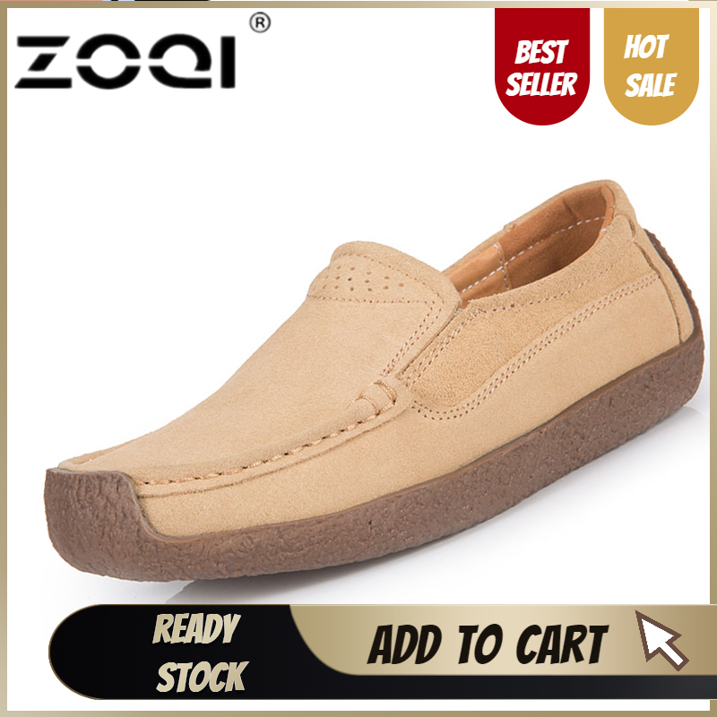 ZOQI รองเท้าแฟชั่นทั้งหมดตรงกับขนาดใหญ่รองเท้าโลฟเฟอร์นุ่มและ Breathable ภายในรองเท้าส้นสูงแฟชั่นออกแบบง่าย Fall Off พื้นรองเท้ายางคุณภาพสูง