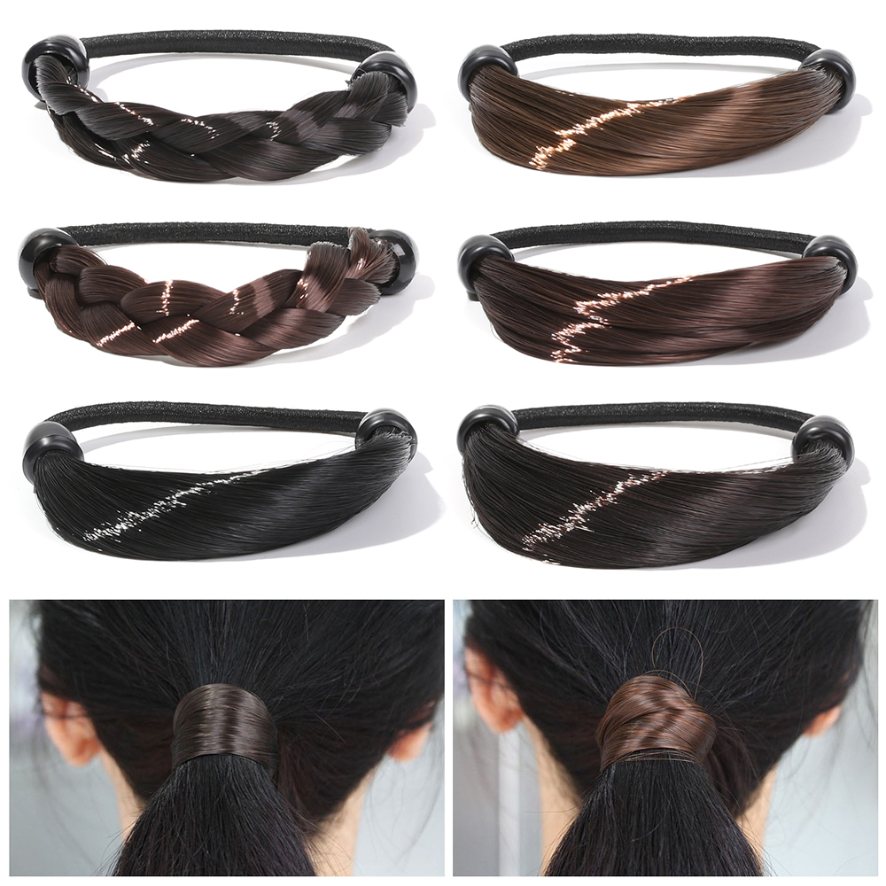 F8C503Y High Quality Women Fashion Fixed Hairstyle Multicolor Head Rope Headwear Elastic Band Hair Ring