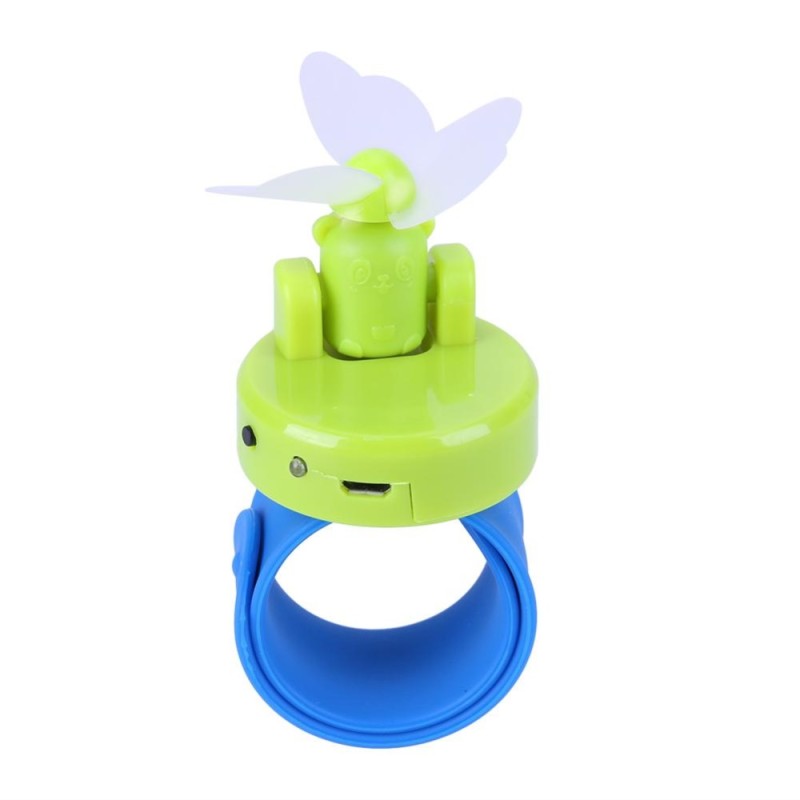 1pc 360 5V Mini Portable USB Wrist Fan Cooler Lamp(Green) - intl Singapore