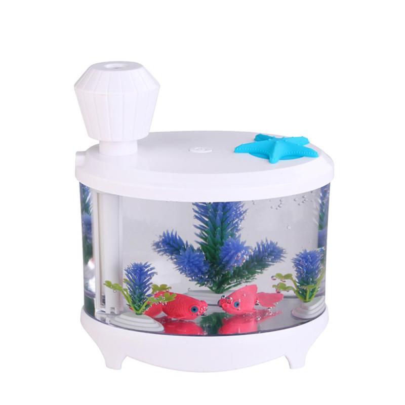 Leegoal 460ml USB Portable Small Fish Tank Cool Mist Aroma
Humidifier Air Purifier with 7 Cloor LED Lights and Timer for
Office Home Kids Bedroom(White) - intl Singapore