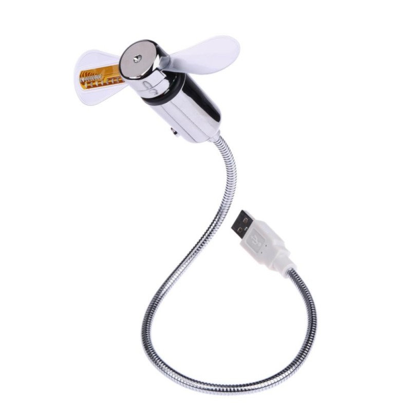 Mini USB Powered LED Real Time Display Function Clock Fan - intl Singapore