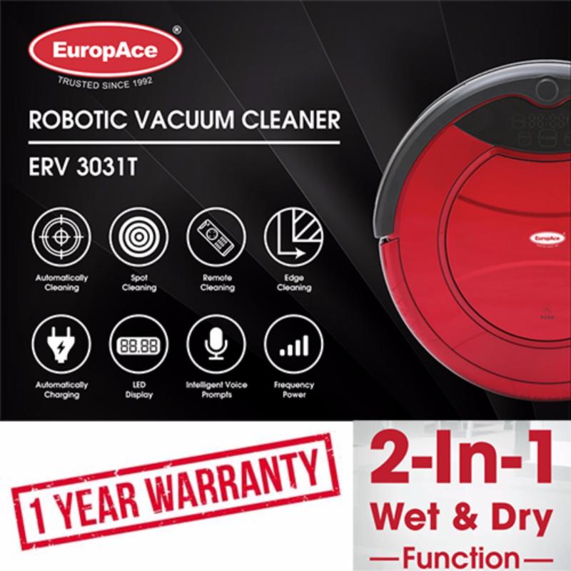 *NEW LAUNCH* EuropAce Robotic Vacuum Cleaner (Wet and Dry) ERV 3031T Auto Cleaning - 1 Year Warranty Singapore