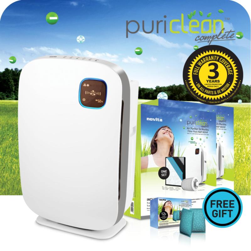 novita PuriClean™ Complete 3-In-1 Air Purifier NAP002Hi + FOC 2 x Filter Bundle Pack Singapore