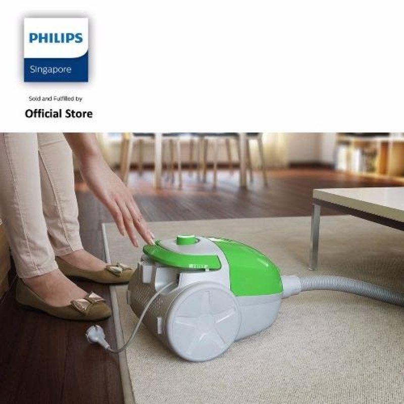 Philips FC8083/61 EasySpeed Vacuum Cleaner with Bag, 1400W Motor - White/Green Singapore