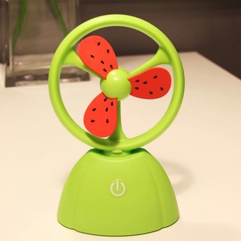 USB Rechargeable Mini Fruit Series Portable Touch Fan Air Cooler(Green) - intl Singapore