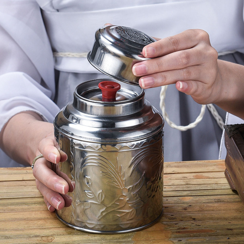 RUDMALL Metal Sealing Jar Grains Storage Tank Metal Tea Canister Cookie Jars Lids Candy Jars Lids