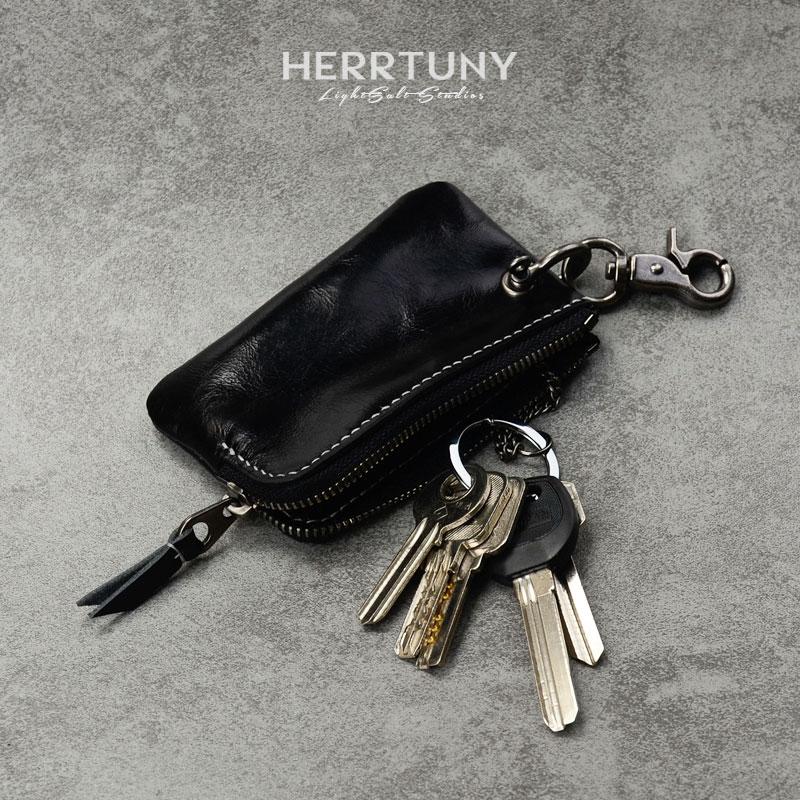 Dompet Kunci Pria Kulit Sapi Mini Mobil Mini Dompet Gantungan Kunci Multifungsi Wanita Dompet Kartu Koin