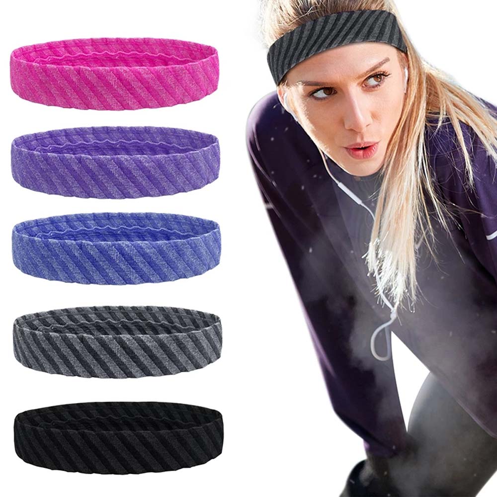 15MIN Breathable Moisture Wicking แบดมินตันฟิตเนสโยคะทำงานผู้หญิงผ้าคาดผมกันเหงื่อแถบกีฬา Headband เครื่องประดับผม