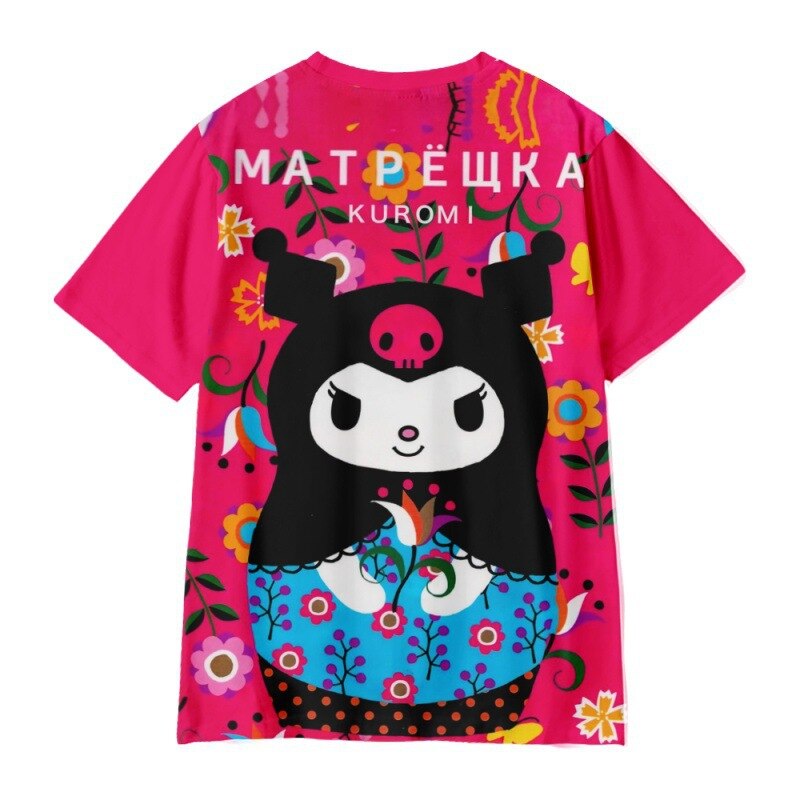 2023 Hello Kitty Summer New Girl Kuromi 3D Printing T-shirts