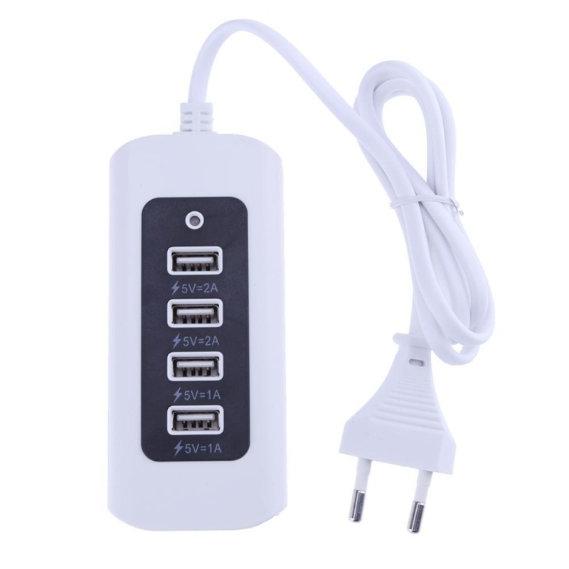 4-USB Port Fast Charger AC Power Adapter with 1m/3.28ft Cable(AU Plug) - intl