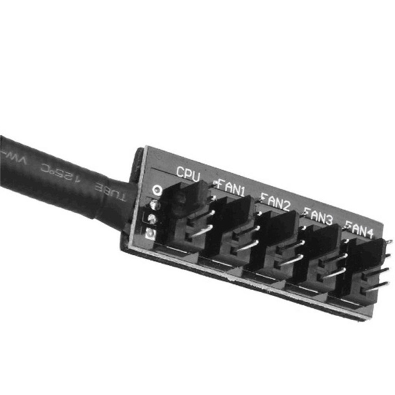 5-Port PC PWM Cooling Fan Hub Cooling 5Pin Fan Splitter Cable 1 Female to 4 Male - intl