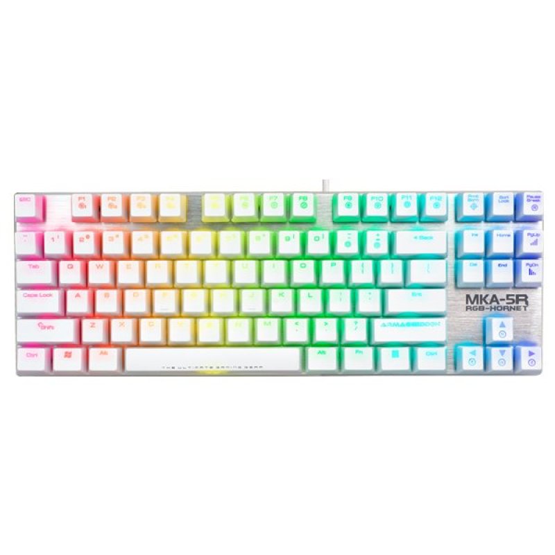 Armaggeddon Marco-Able™ RGB Keyboard MKA-5R White (Red Switch) Singapore