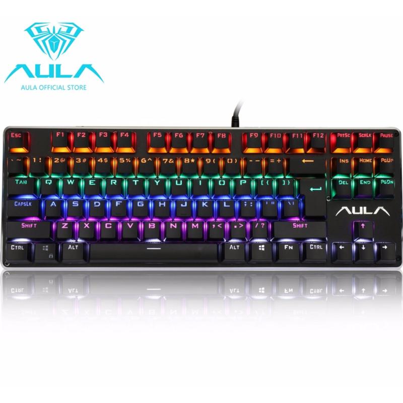 AULA OFFICIAL F2012 Mechanical Gaming Keyboard Multicolor Backlit(Black) Singapore