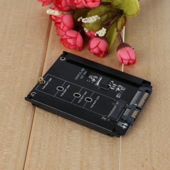 Black Metal Cased CY B+M Socket 2 M.2 NGFF (SATA) SSD To 2.5 SATAAdapter - Intl July 2018 - 3 Black Metal Cased CY B+M Socket 2 M.2 NGFF (SATA) SSD to 2.5 SATAAdapter - intl - 3