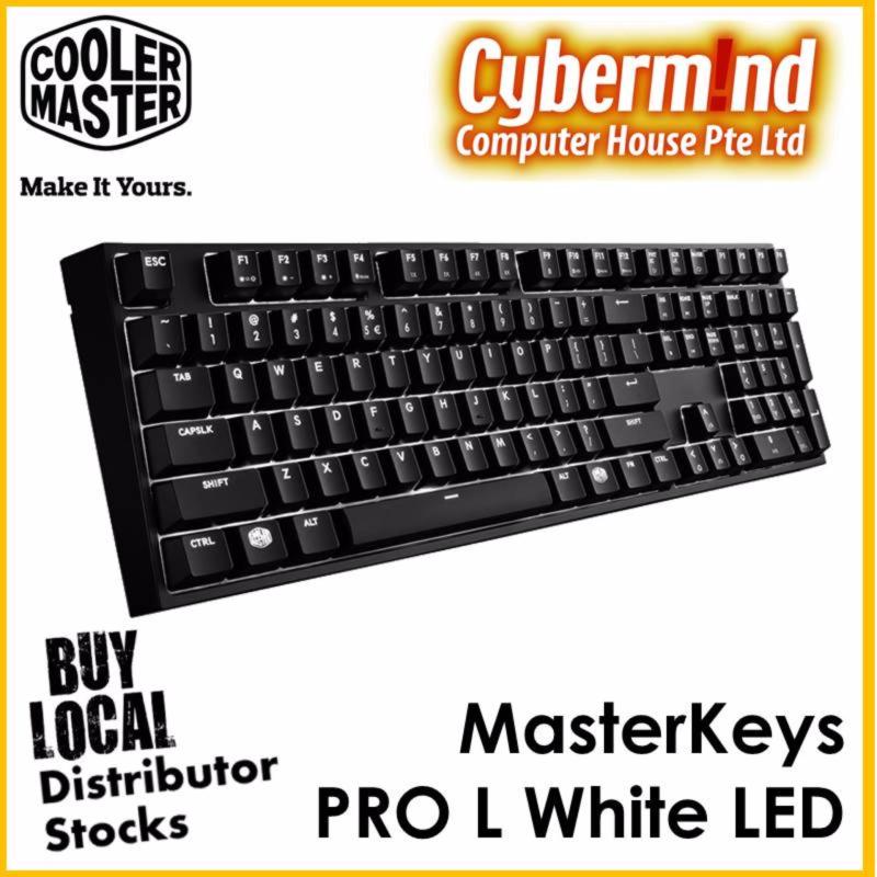 CoolerMaster Masterkeys Pro L White LED Mechanical Keyboard (Cherry MX Blue switch) Singapore
