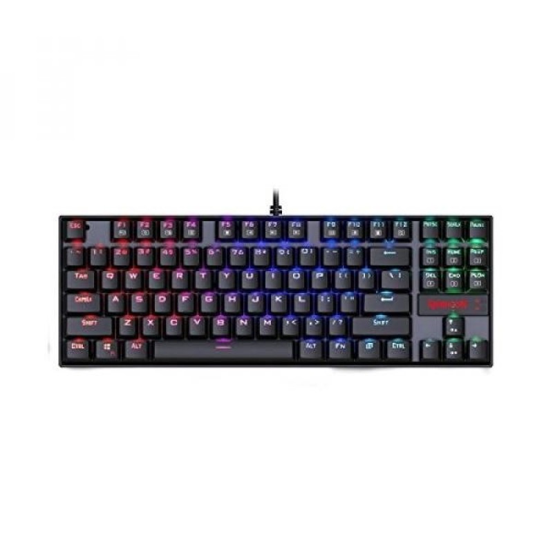 Gaming Keyboard Mechanical Keyboard K552 KUMARA by Redragon 87 Key LED RGB Backlit Mechanical Computer illuminated Keyboard with Blue Switches for PC Gaming Compact ABS-Metal Design - intl Singapore