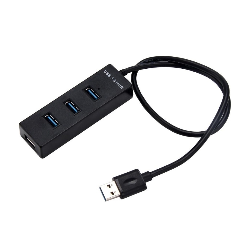 High Speed USB 3.0 HUB 4 Port 5Gbsps Splitter Adapter For PC Laptop BK - intl