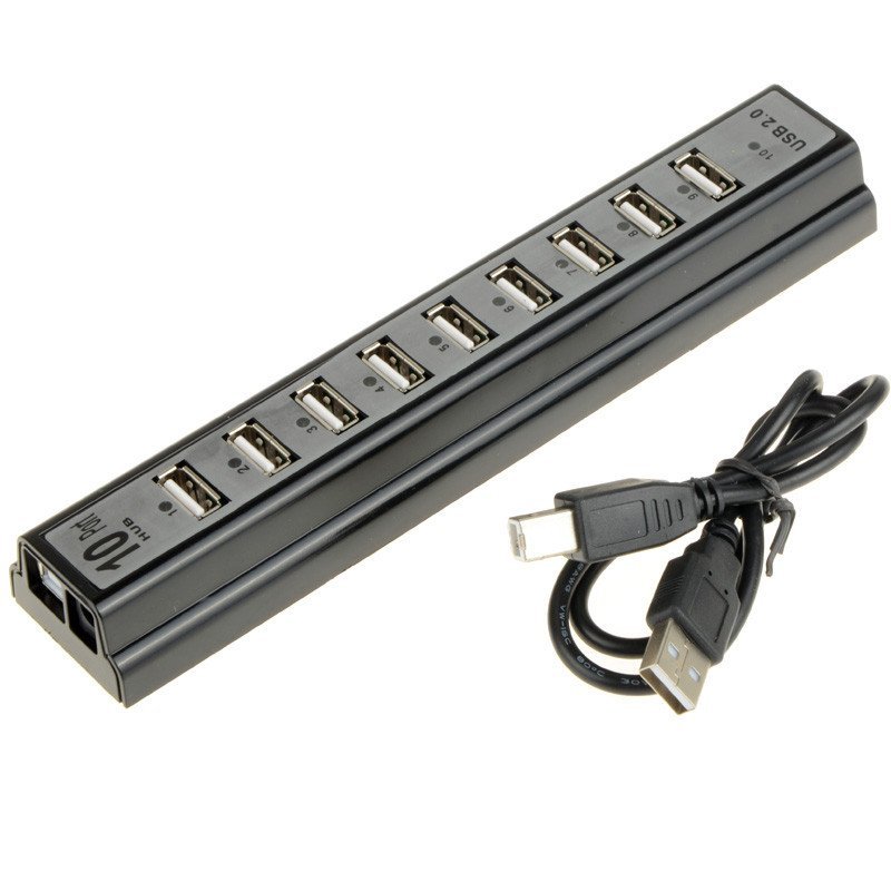 Hot Selling 10 Port USB 2.0 Hub Multi Outlet Power Strip Type -
intl