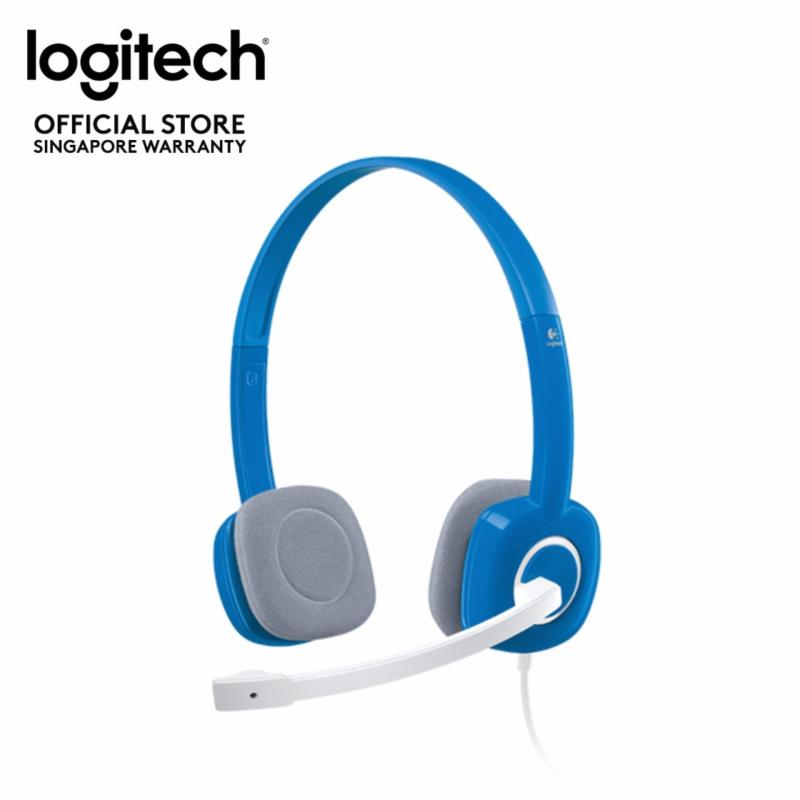 Logitech H150 Sky Blue Stereo Headset with 3.5mm Input and Output Jack Singapore