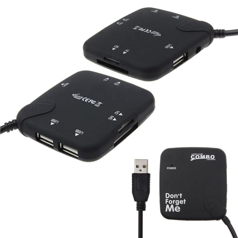 New 3 Port USB 2.0 Hub + Card Reader Combo For Micro SD M2 MMC MS SD - intl