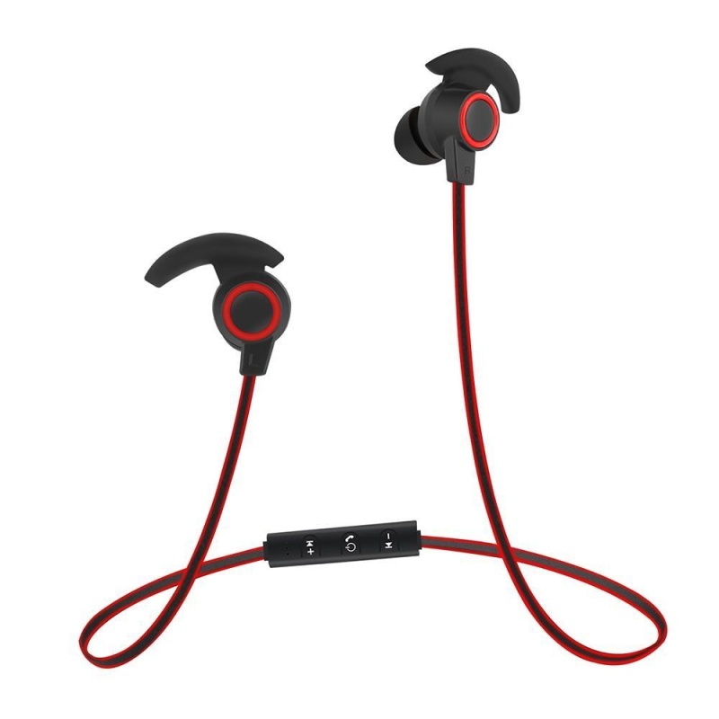 niceEshop Bluetooth Headphones,Wireless Stereo Bluetooth Headset With Magnet Attraction,Bluetooth V4.1 Sports Earphones With Microphone For Android IOS Phone And Other Bluetooth Devices (Red) - intl Singapore