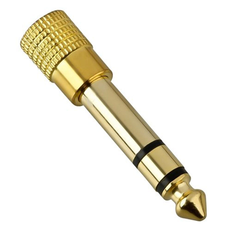 niceEshop Gold Plated 6.3mm (1/4inch) Male Stereo Plug to 3.5mm (1/8inch) Female Stereo Jack Headphone Adaptor Converter(Export) Singapore