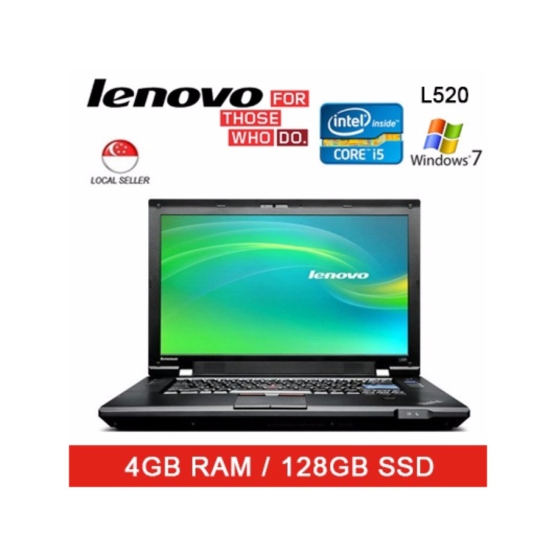 Refurbished Lenovo L520 Laptop / 15.6 Inch / Intel i5 / 4GB RAM /
128GB SSD / Jap Keyboard / Win 7 / 1mth Warranty