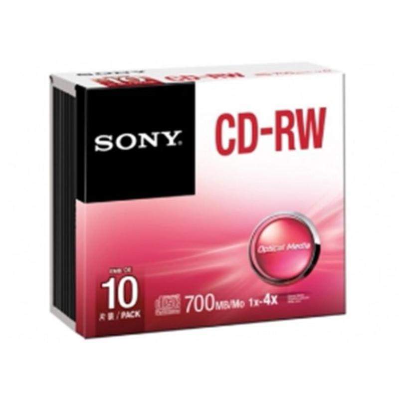 Sony CD-RW 10 pieces with slim case