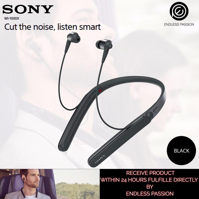 Sony WI-1000X Premium Noise Cancelling Wireless Behind-Neck In Ear Headphones - Black / Gold Singapore