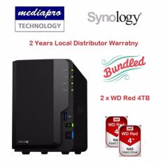 Synology Diskstation Ds218 2 Bay Nas 2 X Wd Red 4tb Hdd