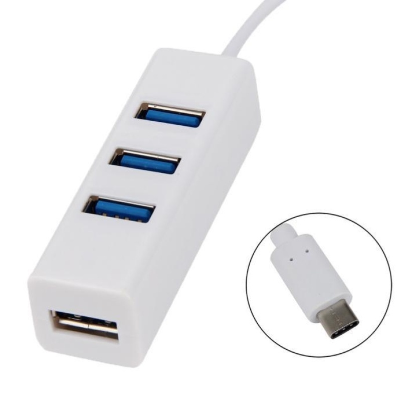 Type-C To 4-Port USB 3.0 Hub USB 3.1 Adapter For PC Apple Macbook 12” BK - intl