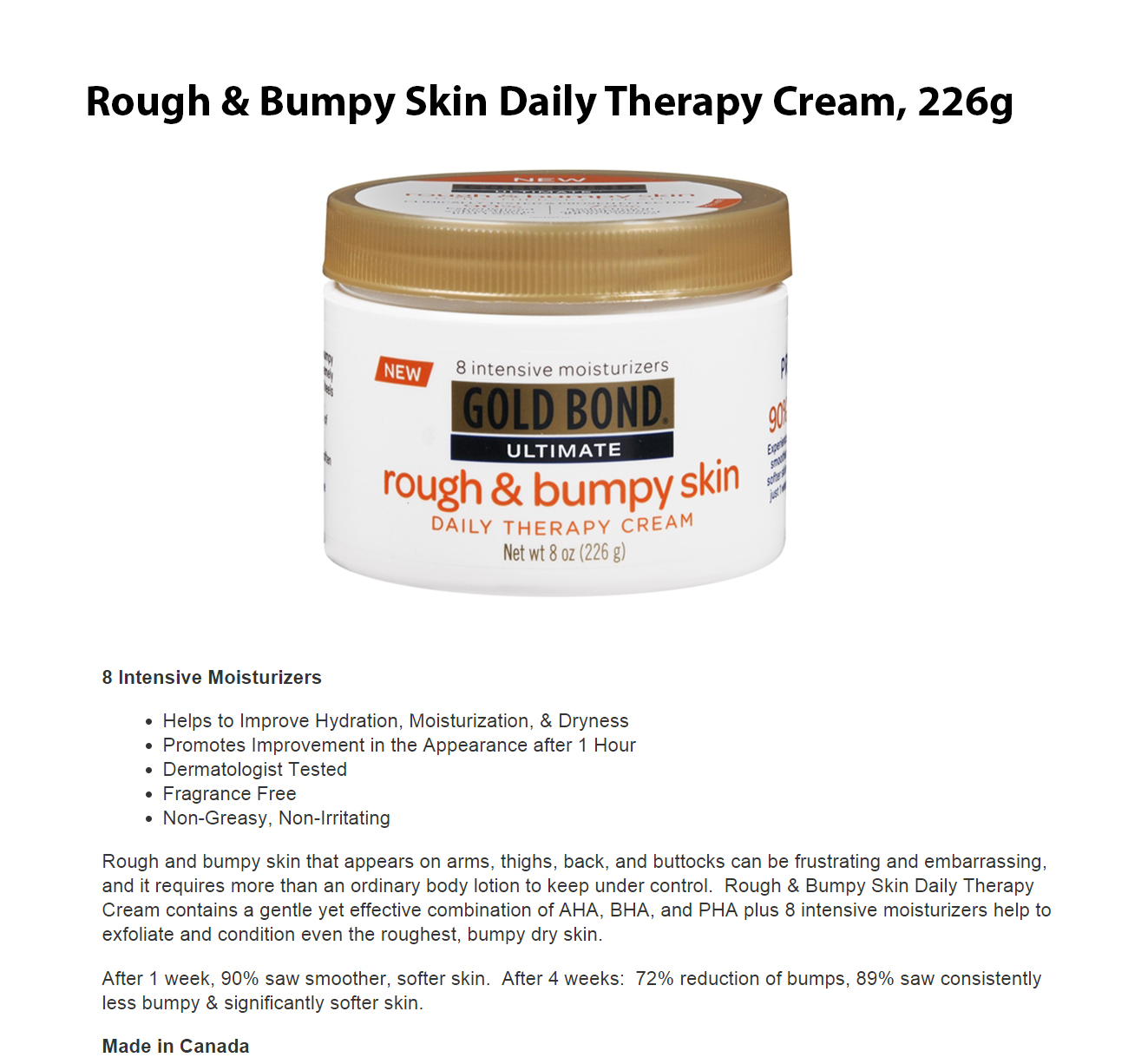 gold bond rough and bumpy skin