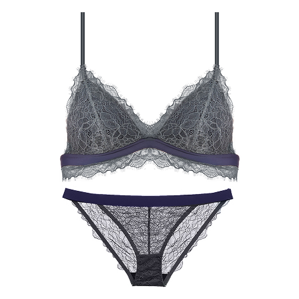 Áo ngực siêu mỏng victoria's secret, bộ đồ lót pháp ngực nhỏ áo ngực ren nữ mùa hè, áo ngực mới 2021