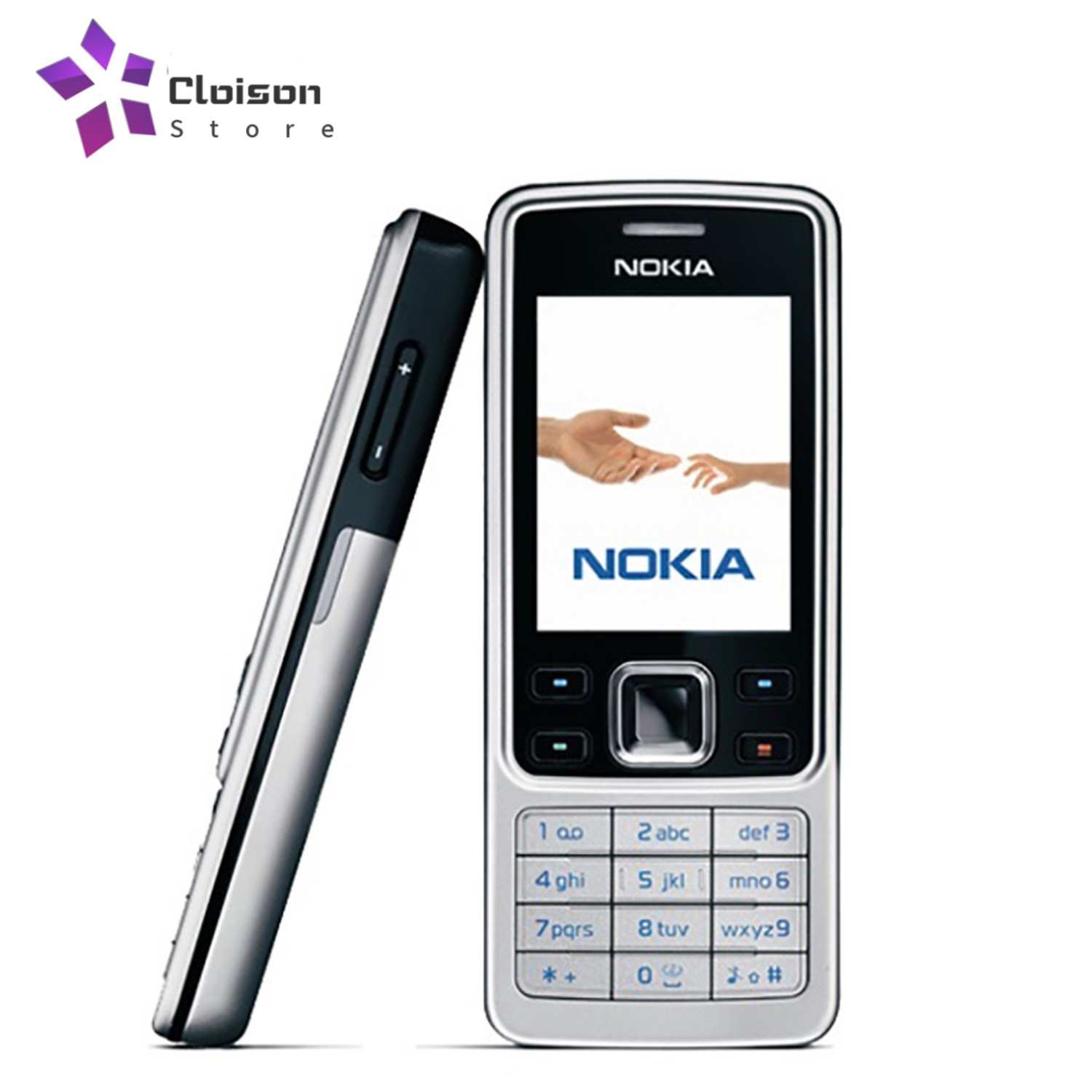 Nokia 6300 2G GSM Mobile Phone &English Keyboard Multi-language FM MP3 Bluetooth Cell Phone