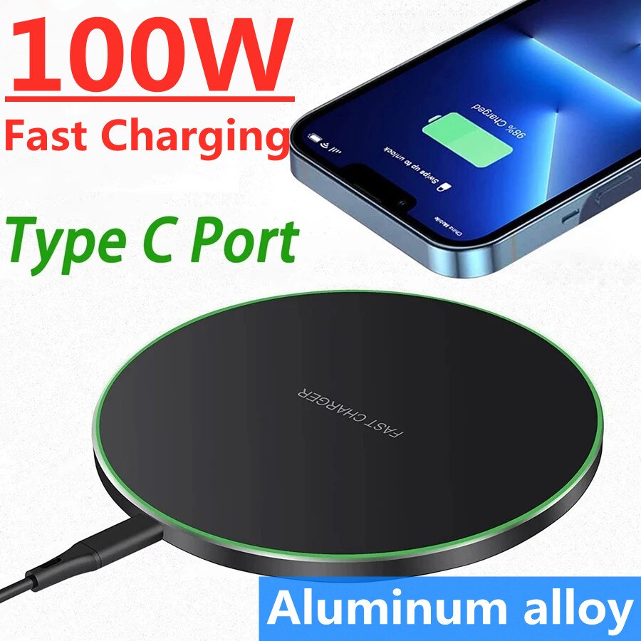 100W Wireless Charger for iPhone 14 13 12 11 Xs Max X XR 8 Plus Super Fast
