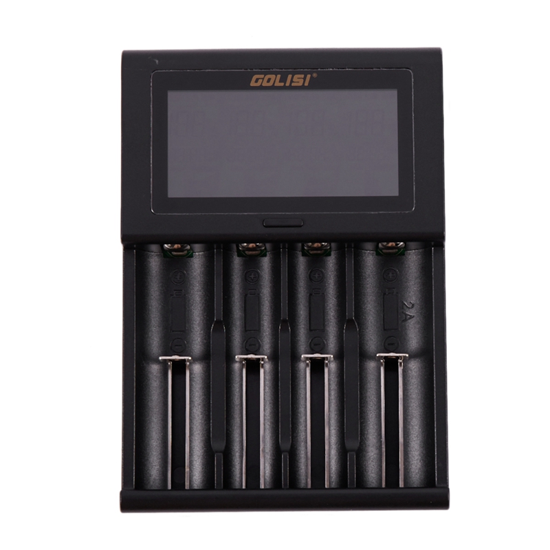 Golisi i4 2.0a intelligent lcd charger intelligent fast battery charger for li-ion 18650 26650 20700 aa aaa rechargeable battery