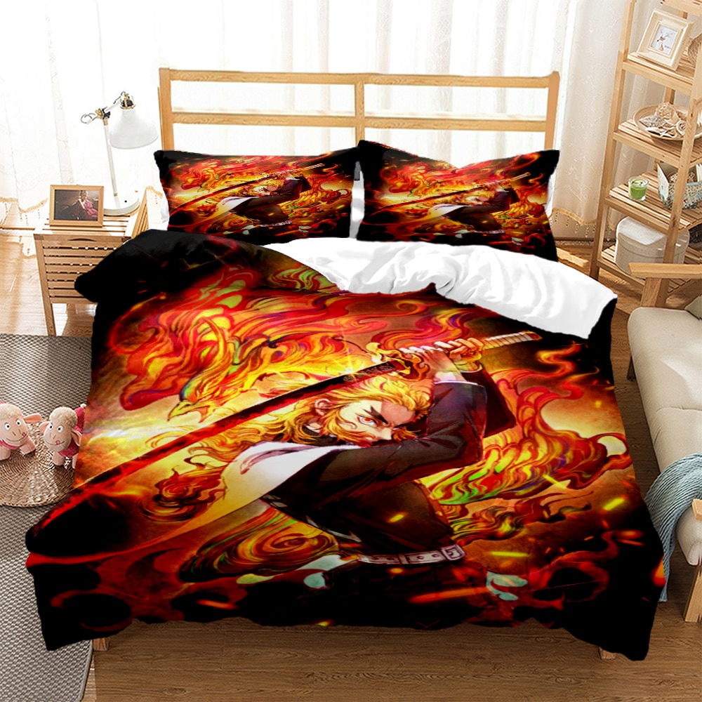 Cheap Hot -Selling Anime Girl Anime Figure Bedding Set Anime Duvet Cover  Quilt Cover Pillowcase Double Size Kids Bedroom Bed Linen Decoration | Joom