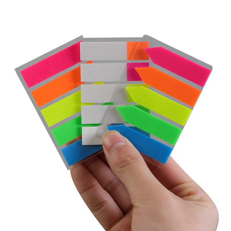 100 Sheets Fluorescence Sticky Notes Memo Pad Loose-leaf Index Sticker Bookmark Sticker Office Stationery Supplies Post-it Memo Sticky