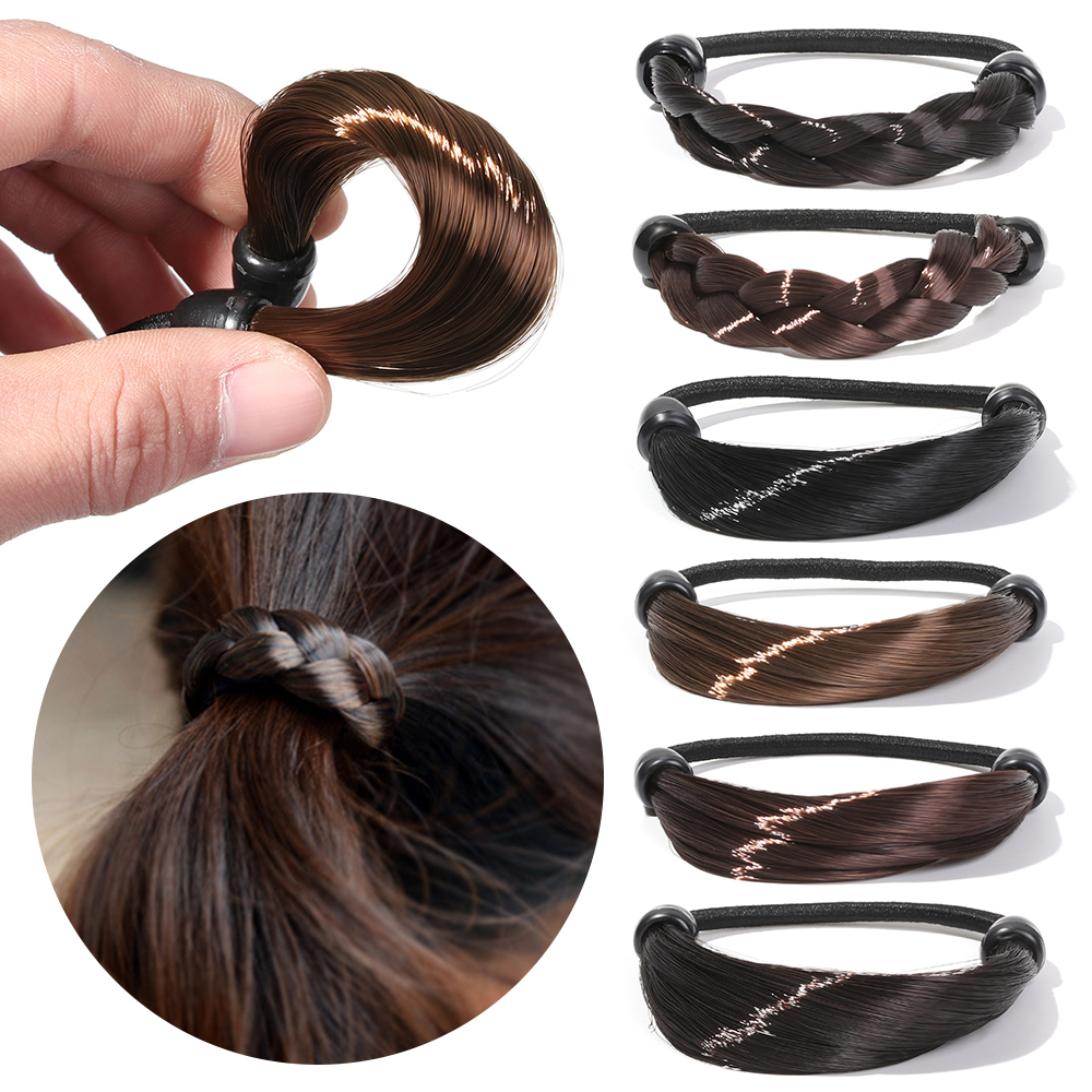 F8C503Y High Quality Women Fashion Fixed Hairstyle Multicolor Head Rope Headwear Elastic Band Hair Ring