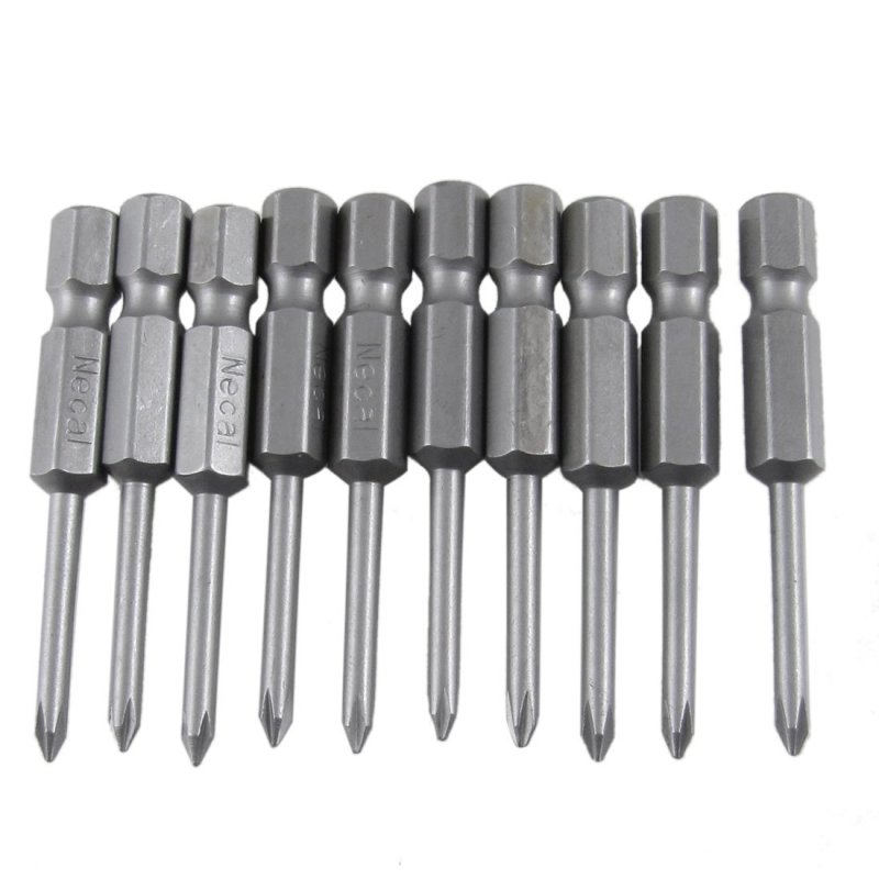 10 Pcs 1/4 Hex 50mm Length 2.5mm Phillips PH0 Magnetic Screwdriver
Bits