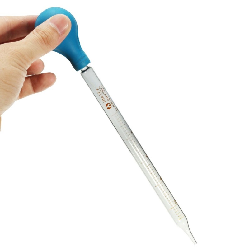 10ml Rubber Head Glass Dropper Glass Pipette Lab Dropper Pipet With Scale Line - intl