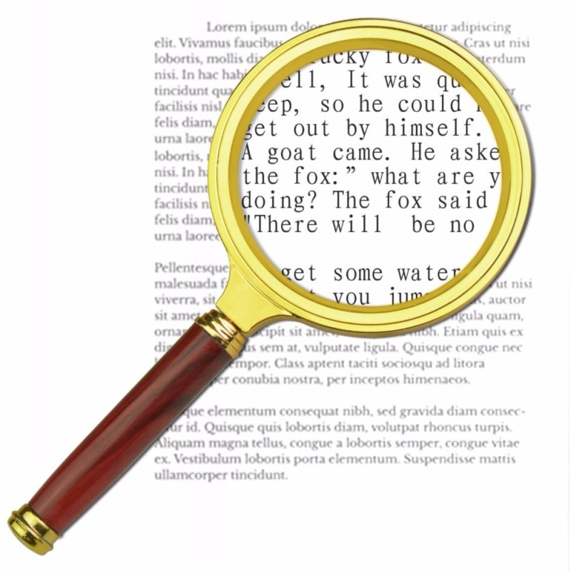 10X Rosewood Handheld Magnifier Magnifying Glass Diameter 80mm/3.2" - intl